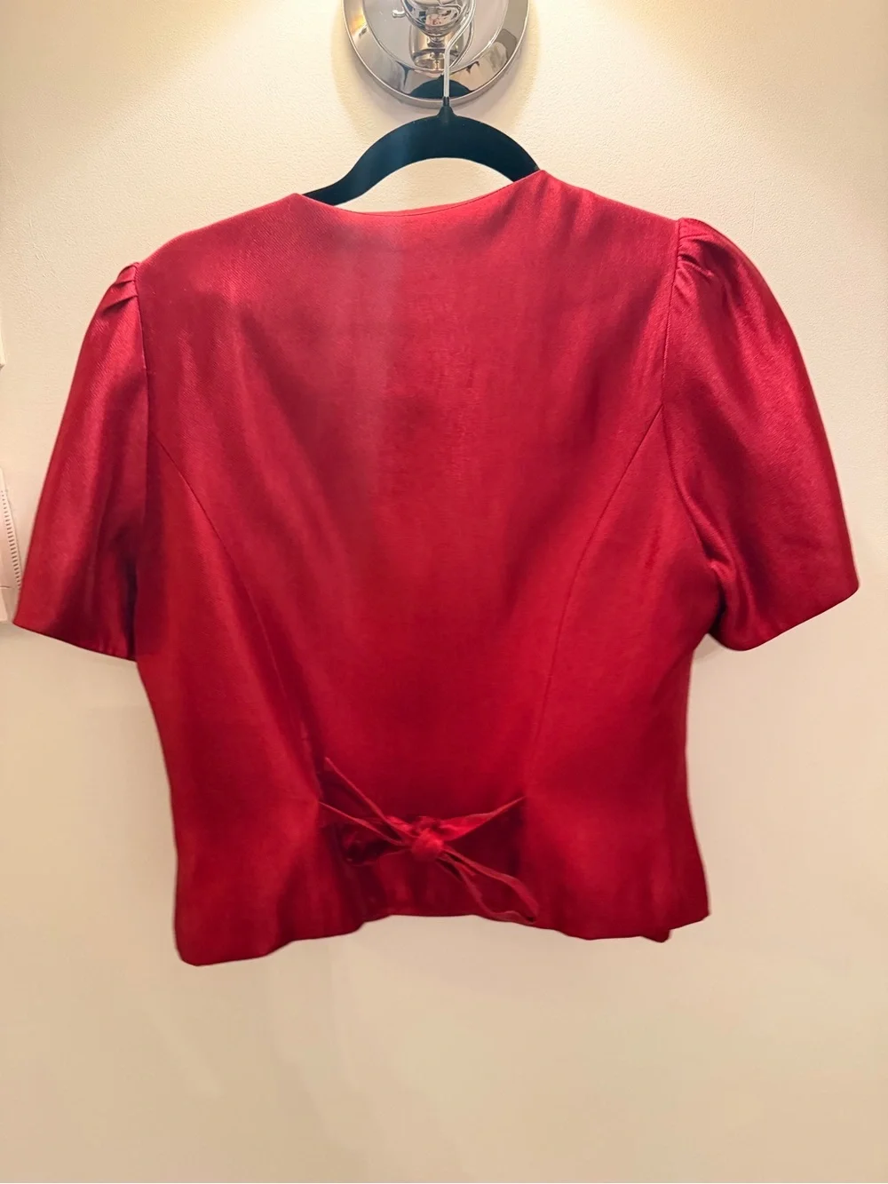 Reformation Mika Red Puff Sleeve Holiday Set